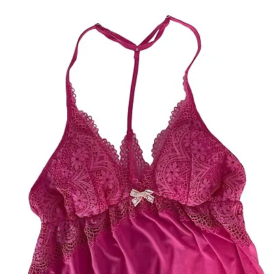 Victoria Secret Lingerie Medium Pink Baby Doll Nightie Adjustable Straps WBR106 • $15.36