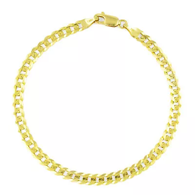 10K Yellow Gold 5.5mm Cuban Curb Chain Italian Link Mens Bracelet Lobster 8  • $169.98