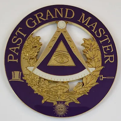 Auto Emblem Past Grand Master Metal Enamel (SCA-1020) Masonic Freemason Mason • $9.99