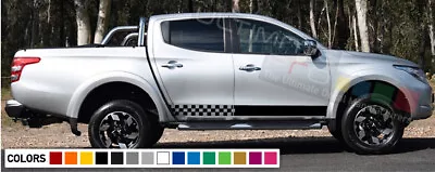 Decal Sticker Stripe For Mitsubishi L200 Lift Step Clear Chrome Xenon Light Side • $73