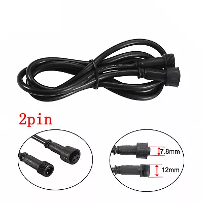 2/3/4/5-Pin Black IP67 Extension Cable For Outdoor LED Deck Light Power Cord NEW • £6.95