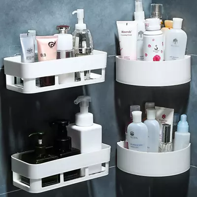 Shower Caddy Corner Storage Shelf Holder Rack Organiser Bathroom Adhesive2/4/6pk • $12.99