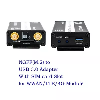 NGFF M.2 To USB2.0 USB3.0 Adapter With SIM Card Slot For WWAN/LTE/3G/4G Module • $20.02