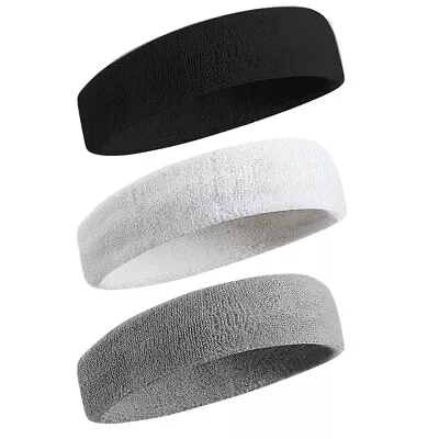 Sweatbands Sports Headband For Men & Women - Moisture Wicking Athletic Cotton... • $18.95