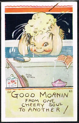 £1 • Buy [9696] Mabel Lucie Attwell Cute Children 1950s Postcard