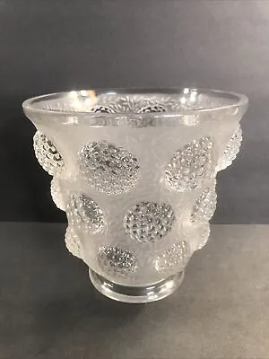 Antique Art Deco Glass Vase/Signed Verlys/Relief Berry/France C.1930/Hydrangeas • $395