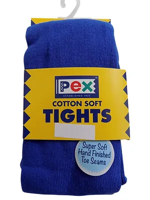 £6.99 • Buy Pex Cotton Soft Sunset One Pair Girl's Tights Colour Royal Blue