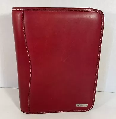 Franklin Covey  7-Ring Zippered Binder Planner Red 8.5x11 • $23.99