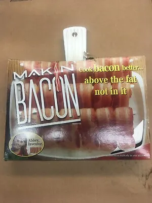 Microwave Bacon Cooker Makin` Bacon Rack Tray Maker Plate Hanging Healthy Drip • $13