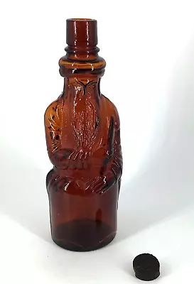 H RICKER & SON MOSES Figural AMBER 9   FAC-SIMILE OF FIRST POLAND WATER BOTTLE • $19