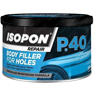 £11.49 • Buy U-POL Isopon P40 Fibre Glass Body Filler Compound Car Body Repair Paste 250ml
