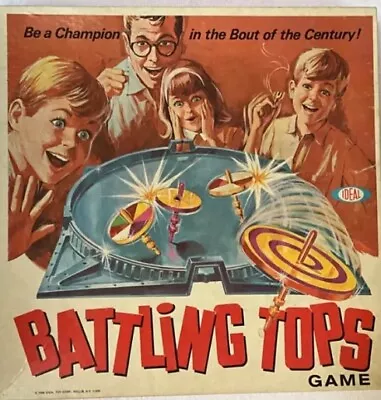 1968 Battling Tops By Ideal Board Game Pre-owned Used All Parts Included In Box • $37.95