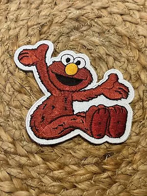 Sesame Street Cartoon EMBROIDERED PATCH Rare 90s Vtg Hat Iron On Elmo Sitting • $6.80