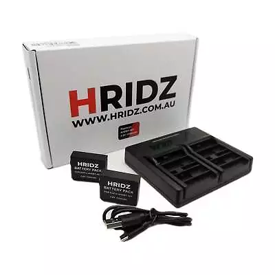 Hridz AHDBT-401 For GoPro Hero 4 Battery And Charger For BLACK Or SILVER • $61.99