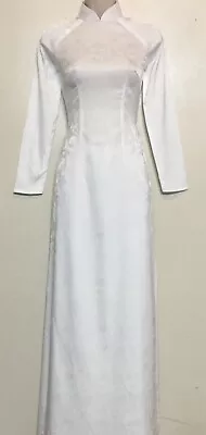 Ao Dai Lụa Trắng Vietnamese Dress With Pants - Size S • $39.99