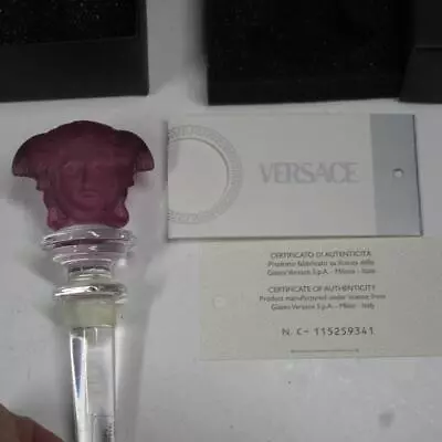 Rosenthal Germany - Versace Medusa Amethyst Wine Bottle Stopper - Unused - COA • $85