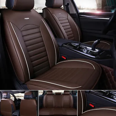 5 Seats Universal Car Seat Covers Deluxe PU Leather Seat Cushion Full Set Cover • $69.99