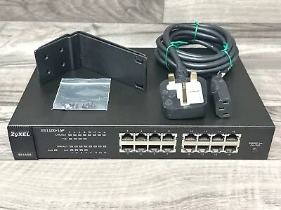 ZyXEL ES1100-16P 16 Port Gigabit PoE Unmanaged Ethernet Network Switch • £27.99