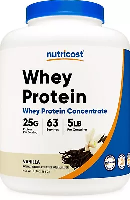 Nutricost Whey Protein Concentrate (Vanilla) 5 LBS • $61.98