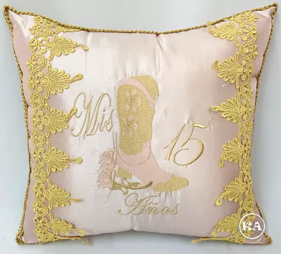 $69.75 • Buy NEW! Quinceanera Kneeling Pillow Blush With Cowboy Boot -cojin Para Quinceanera