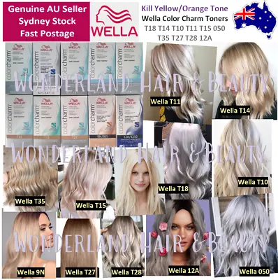 FREE POST Wella ColorCharm Perm Liquid Toner T10 T11 T14 T15 T18 T27 T28 12A 050 • $27.35