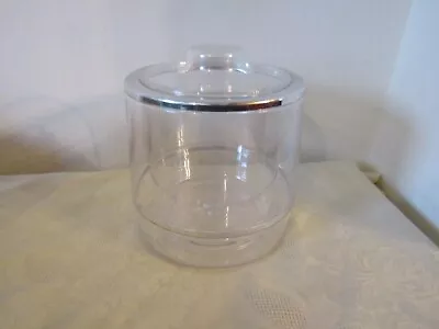 Vintage Retro Clear Plastic Insulated Ice Bucket Home Bar Man Cave Etc 18cm • £11.99