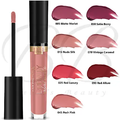 MAX FACTOR Lipfinity 24Hrs Velvet Matte Liquid Lipstick 3.5ml *CHOOSE SHADE* • $11.49