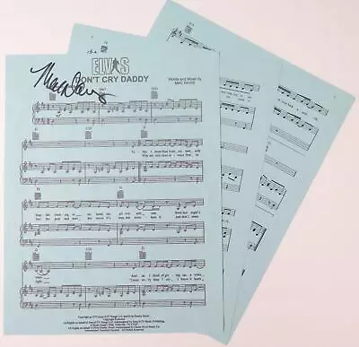 Mac Davis ELVIS PRESLEY Signed Autograph Auto  Don't Cry Daddy  Sheet Music JSA • $354.52