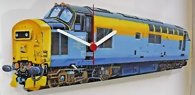 Class 37 Diesel Train Wall Hanging Clock Classic Train Clockrailwaydiesel Loco • £12.40