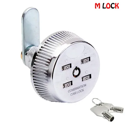 Combi-Cam 7802S 4-Dial Combination Cabinet Lock With 5/8” Cylinder And Keys KD • $18.99