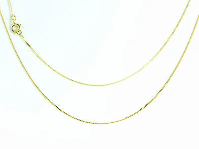 9ct Yellow Gold SOLID  Fine Diamond Cut Curb Chain 16 18 20 Inch + Branded Box • £47.99