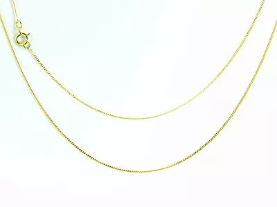 9ct Yellow Gold SOLID  Fine Diamond Cut Curb Chain 16 18 20 Inch + Branded Box • £47.99