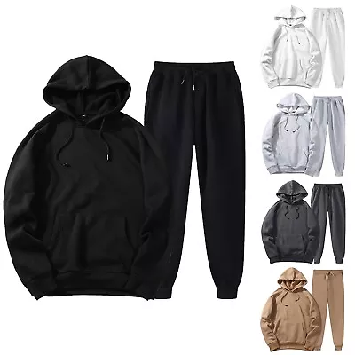 Men's Tracksuit 2 Piece Hooded Athletic Sweatsuits Casual Running Jogging Sports • $35.64