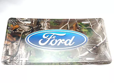 Ford Logo Camouflage Licensed Realtree Metal License Plate F150 Mustang Sign Tag • $9.99