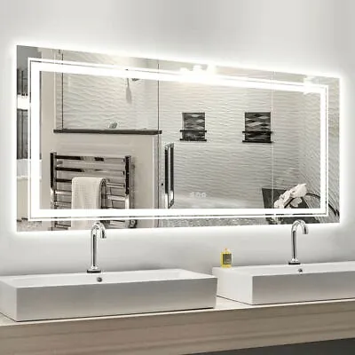 1200x600mm LED Bathroom Mirror Dual Lights Backlit Vanity Mirror Anti Fog Touch • $259.96