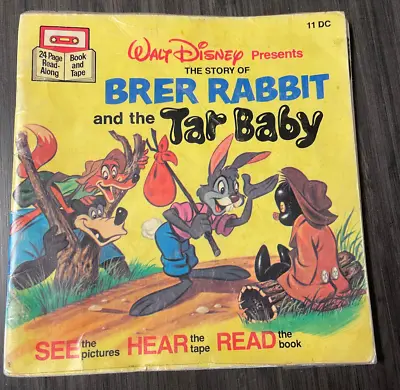 $9.99 • Buy Walt Disney Brer Rabbit And The Tar Baby 1977 Laminated No Cassette 24 Pages
