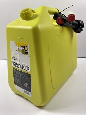 Briggs & Stratton GB356SL 5 Gallon DIESEL Gas Fuel Tank Can Yellow • $29.99