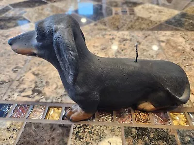 Vintage 1980s Dachshund Wax Figure Candle • $42