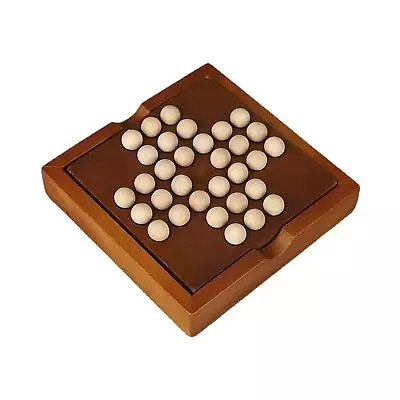Solitaire Board Game Independence Chess Marbles Game Board Office Decor Tabletop • $11.53