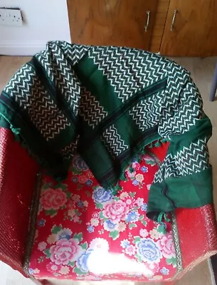 £16.99 • Buy Original Hirbawi Made In Palestine Kufiya Keffiyeh Scarf Shemagh Green & White 