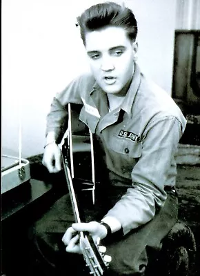 Elvis Taking A Musical Break From Army Life In Germany Post Card • $2.75