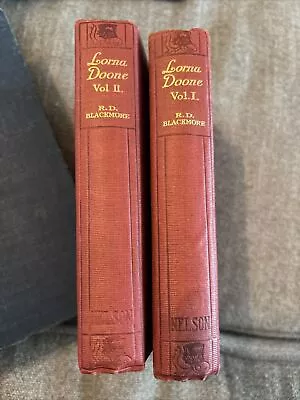 Vintage Lorna Doone Books Vol. 1 2 By R. D. Blackmore T Nelson & Sons UK • $24