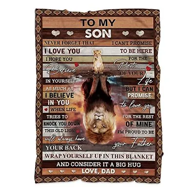 Son Gifts From Mom And Dad To My Son Fleece Blanket Gift For Son Grandson Boy... • $32.12