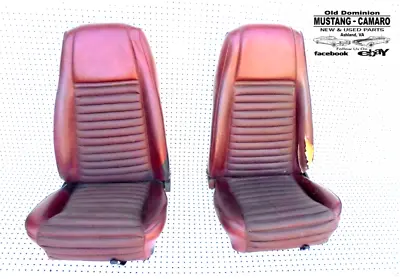 1969 Mustang Front High Back Bucket Seats With Tracks - Pair • $1299.99