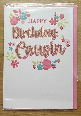 Cousin Birthday Card - Lilac Ladies Female Girls Unisex Male  • £1.80