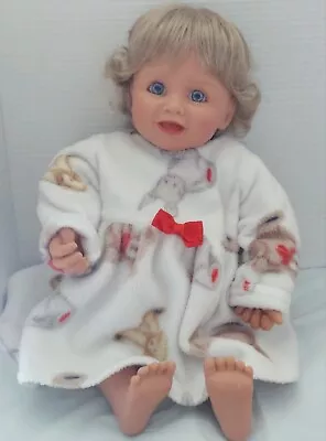 Vintage 2001 MY TWINN BABIES 18  Poseable Baby Doll Blonde Hair Blue Eyes • $52.25