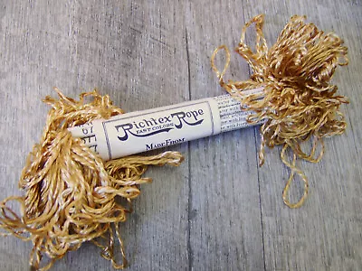 12 Skeins 4.5 Yd Ea. Vintage Richardson Silk Co. FAUX SILK RICHTEX ROPE 677 Gold • $7.99