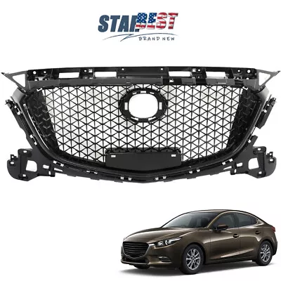 Front Grille Bumper Replacement For 2017-2018 Mazda 3 Axela Black Honeycomb NEW • $99.99