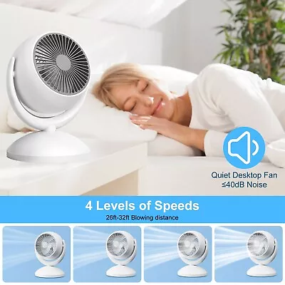 11  4-Speed Mini Fan Small Compact Portable Desk Table Charging  Personal Air • $25.95