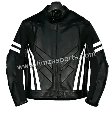 Yamaha Motorbike Black Leather Jacket Motogp-Motorcycle Racing Jacket • £134.99